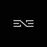 Amazing and modern initial letter ENE design vector