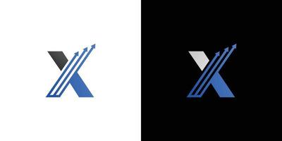The initial letter X logo design modern and professional