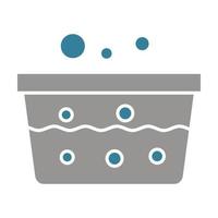 Surf Tub Glyph Two Color Icon vector