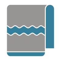 Towel Glyph Two Color Icon vector