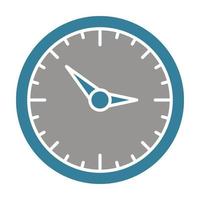 Clock Glyph Two Color Icon vector