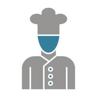 Chef Glyph Two Color Icon vector