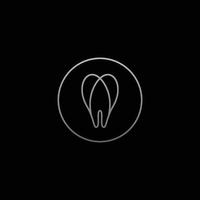 moderno logotipo de icono dental simple y elegante vector