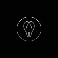 Modern simple and elegant dental icon logo vector