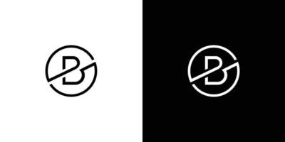 Modern and unique letter B initials logo design 7 vector