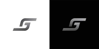 diseño de logotipo de iniciales gs moderno y sofisticado vector