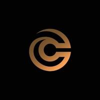 moderno y sofisticado diseño de logotipo de iniciales de letra c 1 vector