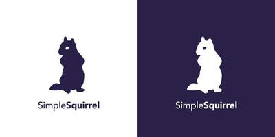 Squirrel logo is simple, modern and attractive vector