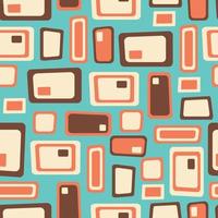 Abstract 70s retro pattern design vector