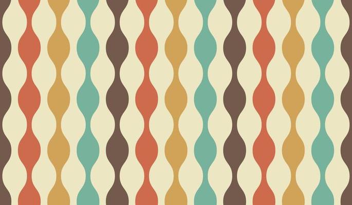 Seamless retro 70s pattern background