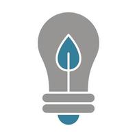 Eco Bulb Glyph Two Color Icon vector