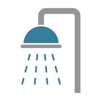 Shower Glyph Two Color Icon vector