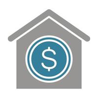 Home Loan Glyph Two Color Icon vector