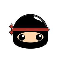 adorable y linda mascota ninja. ilustración vectorial. vector