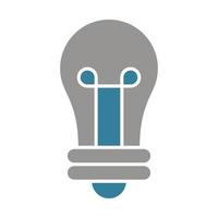 Led Bulb Glyph Two Color Icon vector