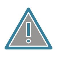 Danger Sign Glyph Two Color Icon vector
