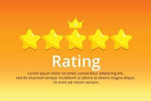 Rating feedback review success five star ranking or rate symbol vector