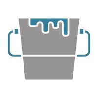 Paint Bucket Glyph Two Color Icon vector