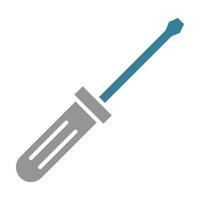 Screw Driver Glyph Two Color Icon vector