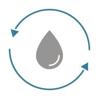 Water Recycle Glyph Two Color Icon vector