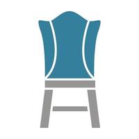 Chair Glyph Two Color Icon vector