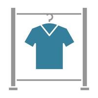 Clothes Rack Glyph Two Color Icon vector