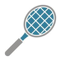 Tennis Racket Glyph Two Color Icon vector