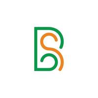 vector of letter bs geometric colorful line design symbol logo