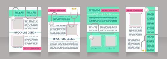 Medical surgery preparation blank brochure layout design vector