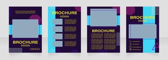 Paintings exhibition event blank brochure layout design vector