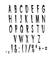 Amusing black alphabet set vector