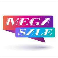 Mega sale colorful promotional banner vector