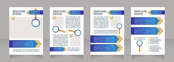 Employee referral process blank brochure layout design vector