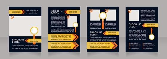 Recruitment ad through job portals blank brochure layout design vector