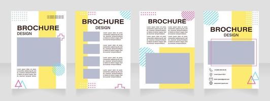 Drawing tutorial blank brochure layout design vector