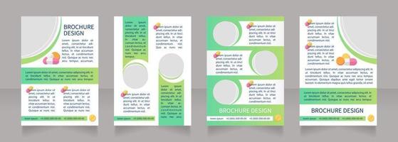 Drug development process blank brochure layout design vector