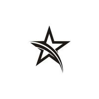 vector de estrella flecha swoosh diseño apto para símbolo empresarial de éxito