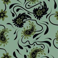 Floral pattern paisley style Paisley print. Doodle background vector