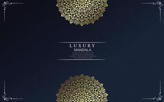 Luxury gold mandala ornate background for wedding invitation, book cover vector