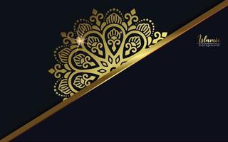 Luxury gold mandala ornate background for wedding invitation, book cover vector