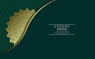 Luxury gold mandala ornate background for wedding invitation, book cover vector