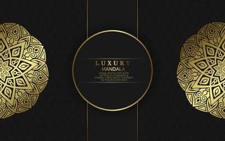 Luxury gold mandala ornate background for wedding invitation, book cover vector