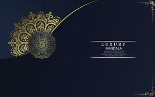 Luxury gold mandala ornate background for wedding invitation, book cover vector