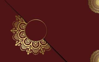 Luxury gold mandala ornate background for wedding invitation, book cover vector