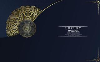 Luxury gold mandala ornate background for wedding invitation, book cover vector