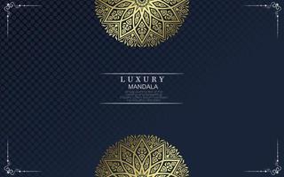 Luxury gold mandala ornate background for wedding invitation, book cover vector