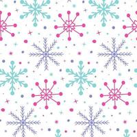 Snowflakes seamless pattern. vector