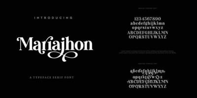 mariajhon Abstract Fashion font alphabet. Minimal modern urban fonts for logo, brand etc. Typography typeface uppercase lowercase and number. vector illustration