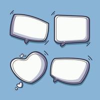 Speech bubbles for comics three vector illustration free download