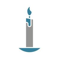 Candle Glyph Two Color Icon vector